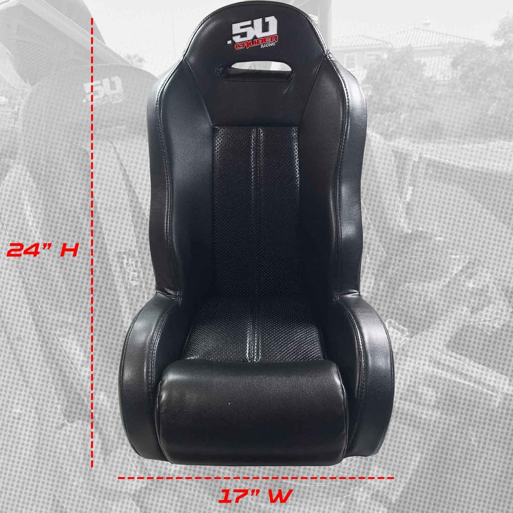 Off-road child booster seat by 50 Caliber Racing, designed as a bump seat for added safety and comfort during off-road rides.