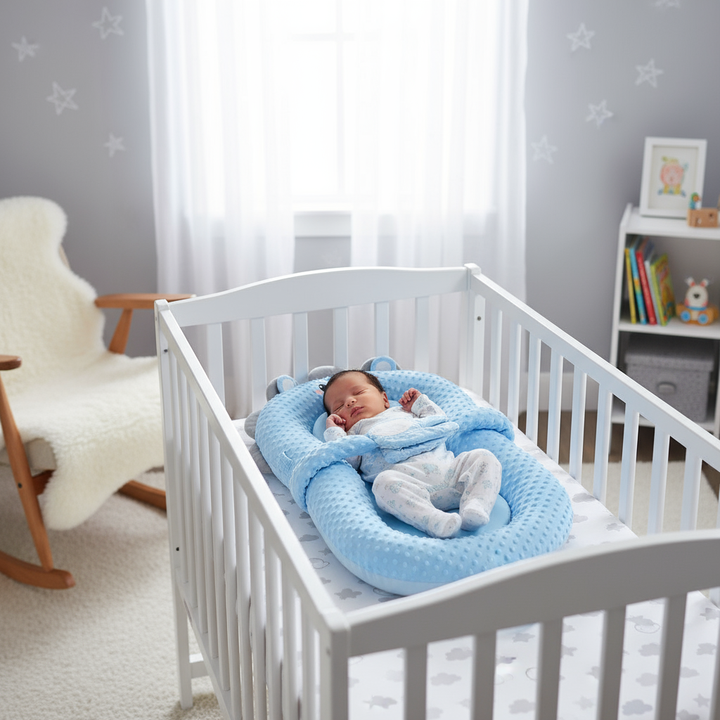 MEACAOFG Smart Baby Soothing Lounger with cushioned support and ergonomic design for infant comfort.