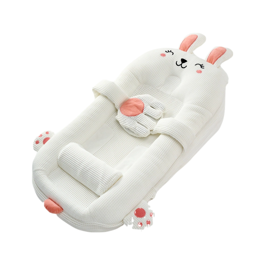 MEACAOFG smart baby lounger with adjustable anti-reflux incline and gentle patting function, featuring soft, cushioned fabric for infant comfort