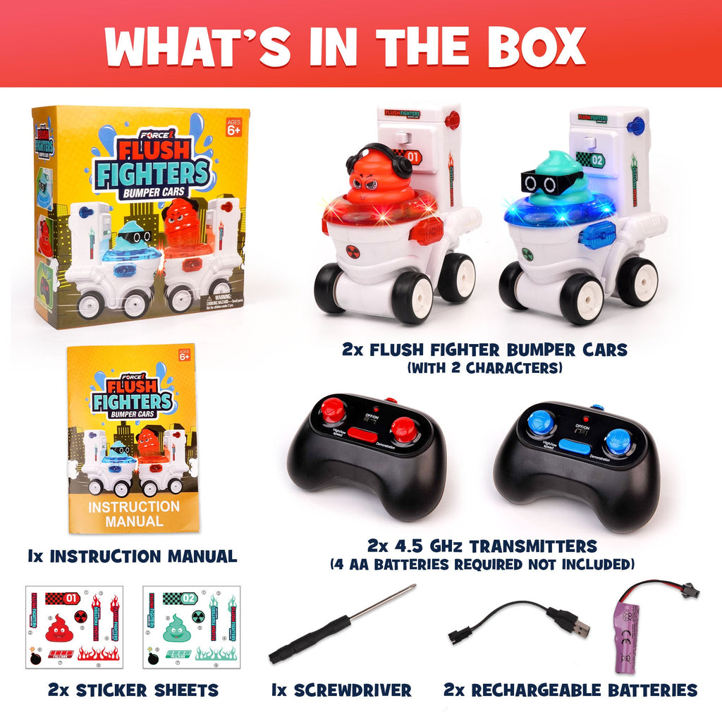 Force1 Flush Fighters Bumper Cars 2pk-4