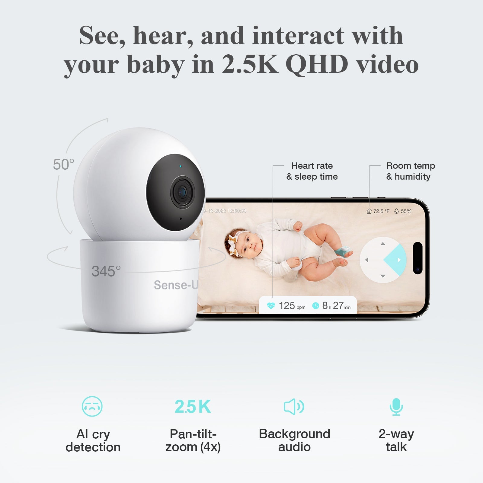 Sense-U sock shoe bundle featuring two sock shoes with a 2.5K PTZ camera embedded, showcasing their sleek design and compact size.