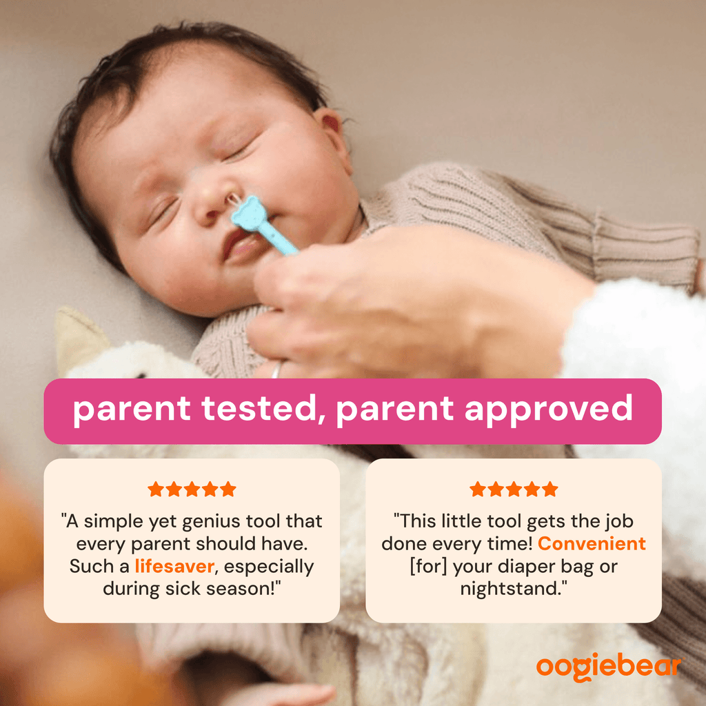 Oogiebear two-pack blue nose and ear cleaning pick, ergonomic design for gentle removal of boogers and earwax.