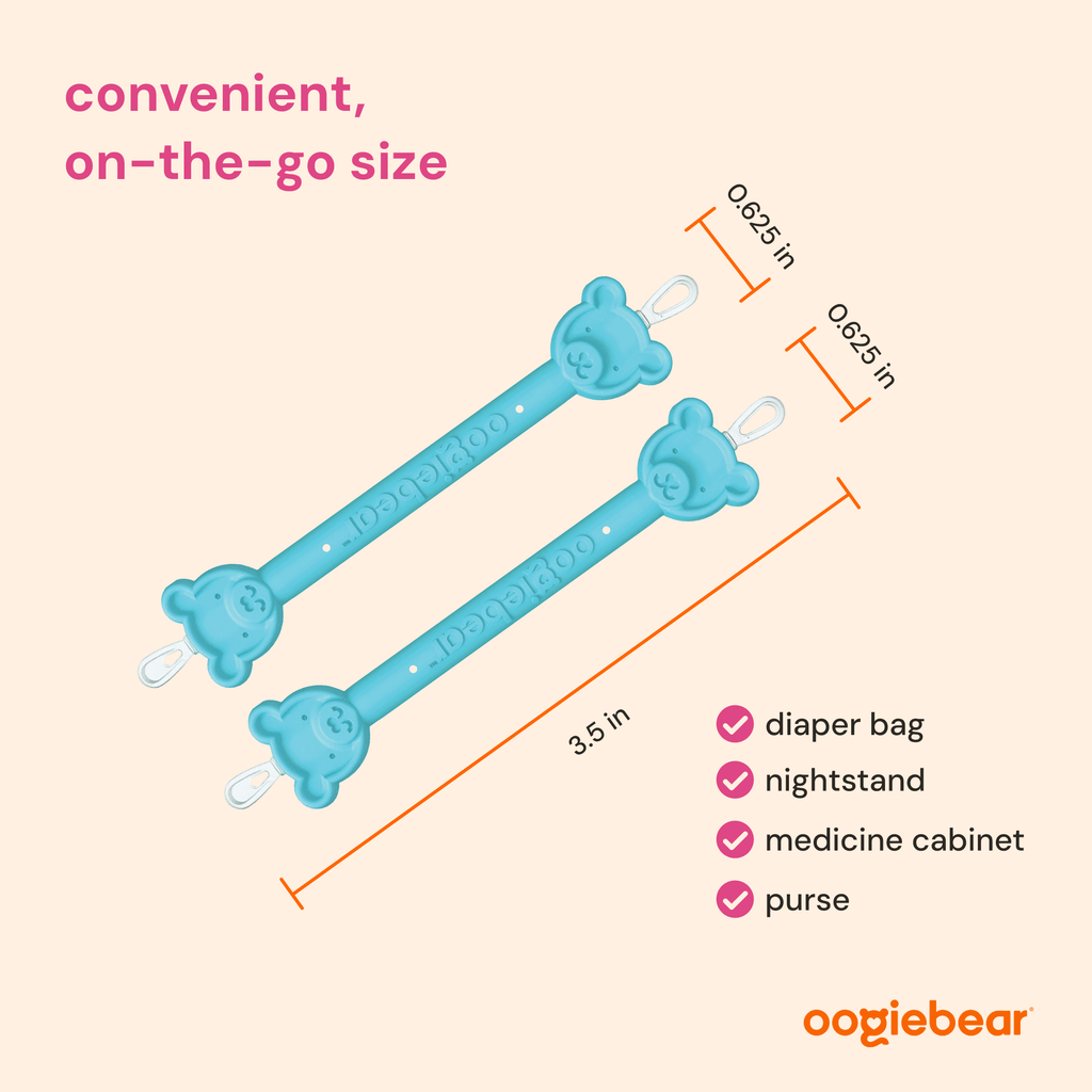Two blue oogiebear nose and ear cleaning pickers in a two-pack, designed for gentle personal hygiene.