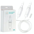 Happy Breathing Suction baby nasal aspirator accessories shown, including replacement tips and attachments for effective nasal suction.
